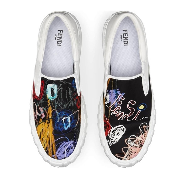 NEW Men’s Fendi x Noel Fielding Force Slip-On Sneaker size 9 UK Limited Edition - Picture 2 of 15